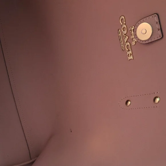 Coach Oversize Maroon Leather Tote - Picture 7 of 7